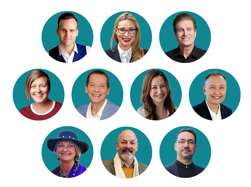 Portraits of the ten authors